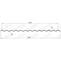 Профнастил "Металлпрофиль" МП-18(Тип), 0.7 мм, PE, RAL **, 1.15 * м2