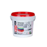 Краска ВД для кухни и ванной акриловая латексная супербелая DALI 0,9л ( Т-ра перевозки не ниже +5град)