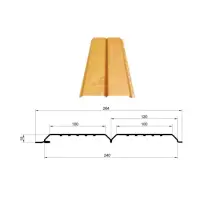 М/Сайдинг МП PE RAL **, L брус, толщина 0.5 мм Norman, размер 0,264*м2