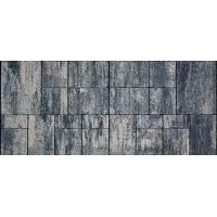 Плитка тротуарная Бавария Сильвер(4 элем) Color mix верхний прокрас, белый цемент, микрофаска СИЯН(7,046 м2/поддон-13рядов)