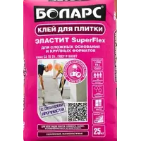 Клей плиточный БОЛАРС ЭЛАСТИТ SuperFlex для сложных оснований и крупных форматов 25 кг / ≥ 1,8 МПа/ класс С2 TE S1