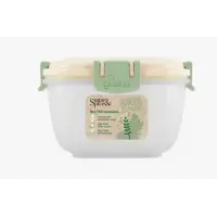 Контейнер для продуктов Green Republic герметичный 1л квадратный, лён