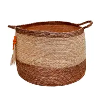 Корзина для хранения "Бразилия", Д470 Ш470 В330, натуральный, шоколадный