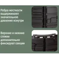 Компостер садовый «Бастион» усиленный, черный (люк черный), 810 л