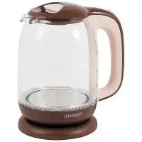 Чайник ENERGY E-281 (1.7л) стекло, пластик, цвет коричневый