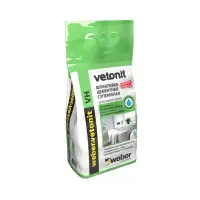 Шпаклевка цементная VETONIT VH влагостойкая белая 5 кг