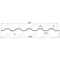Профнастил "Металлпрофиль" HC-35(Тип), 0,45 мм, оцинкованный 1.060 * м2