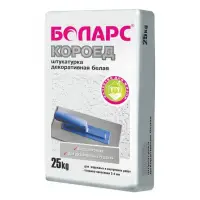 Штукатурка декоративная БОЛАРС КОРОЕД зерно 1,5 цементная белая 25 кг