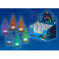 Фигурка светодиодная на батарейках «Ёлочка» 5*10 см, RGB, ULD-F620 RGB XMAS TREE SET12 (CR2032 в комплекте)