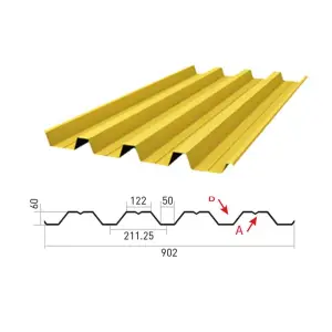 Профнастил Н-60(Тип), 0.7 мм, PE, RAL ** Stynergy, 0.902 * м2