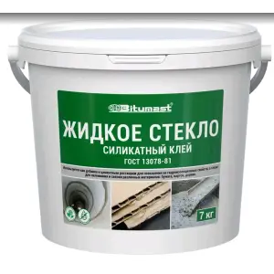 Клей ЖИДКОЕ СТЕКЛО BITUMAST 7кг