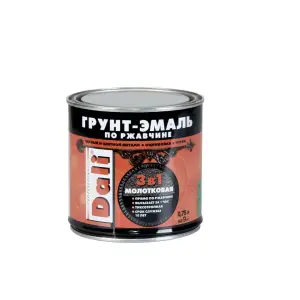 Грунт-эмаль по ржавчине с молотковым эффектом 3 в 1 DALI коричневая 0,75л