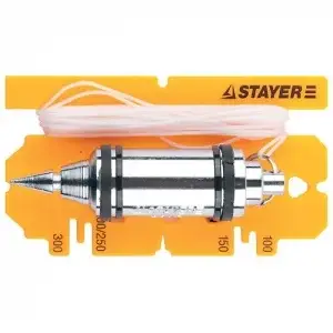 Отвес STAYER "PROFI" строительный со шнуром, с противоударными ободками, 600 г