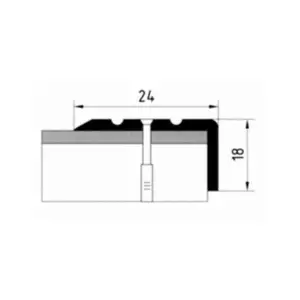 Порог АПУ 003 алюминиевый 900*24*18 мм угловой (20-дуб беленый)