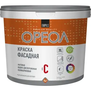 Краска ВД фасадная атмосферостойкая полиакриловая База-С ОРЕОЛ 11,61 кг