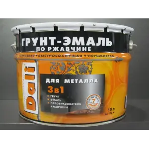 Грунт-эмаль по ржавчине 3 в 1 слоновая кость (RAL 1014) 10л DALI