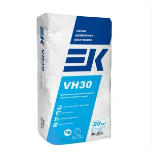 Шпаклевка цементная EK VH30 влагостойкая базовая серая 20 кг