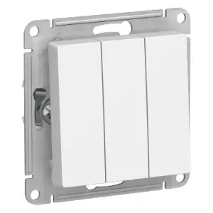 Механизм выключателя трехклавишный СП AtlasDesign 10А белый SE ATN000131 Systeme Electric