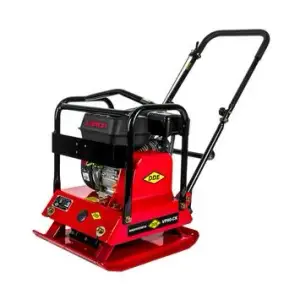 Виброплита DDE VP90-CK (дв. Loncin, 6,5 л.с., плита 550×450 мм, до 500 кв. м/час, 94 кг, гл. упл. 35 см, колеса)