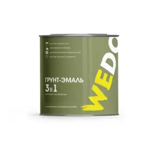 Грунт-эмаль по ржавчине 3 в 1 серая 0,8 кг WEDO