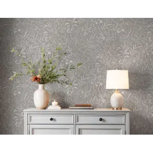 Обои Wallsecret арт.8977-16 виниловые горячего тиснения на флизелиновой основе 1,06*10,05м Трава/Herbal декор