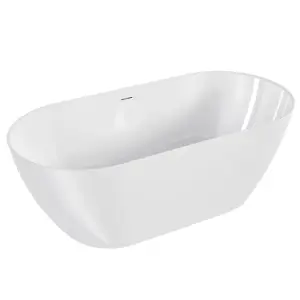 Ванна Good Door Катания из литьевого мрамора 170х80м белая в комплекте со сливом клик-клак