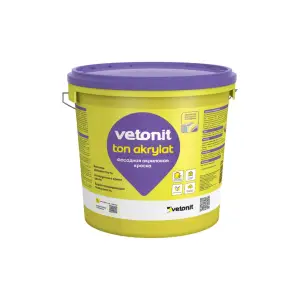 Краска фасадная акриловая VETONIT.TON ACRYLAT 100A база белая 25кг