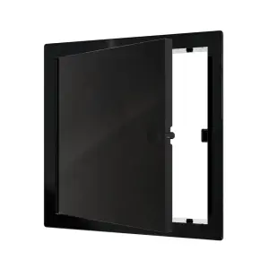 Люк ревизионный LN фланец 150х150 нажимной 172х172 пластик Black EVECS, ЭРА