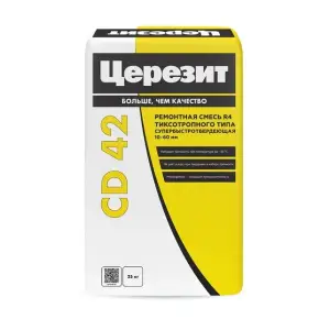 Смесь ремонтная CERESIT CD 42 безусадочная для конструкционного ремонта бетона ЗИМА 25 кг