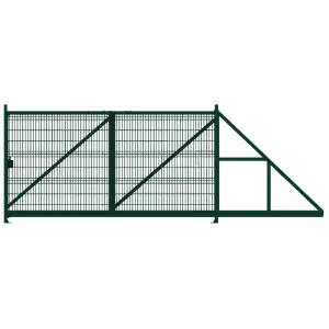 Ворота откатные Profi PE RAL 6005 2.03*5м, вправо