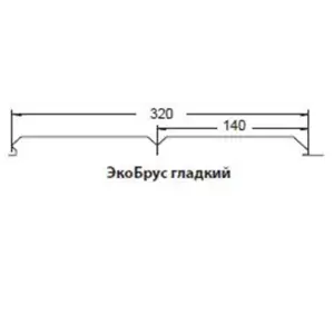 М/сайдинг ЭкоБрус (GL) Atlas RAL ** толщина 0,5мм, размер 0,345*м2