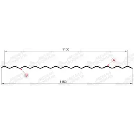 Профнастил "Металлпрофиль" МП-18(Тип), 0.7 мм, PE, RAL **, 1.15 * м2