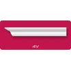 Плинтус потолочный ЛАГОМ 4-V экструзионный 2,0 м