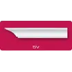 Плинтус потолочный ЛАГОМ 5-V экструзионный 2,0 м (34*34*48)