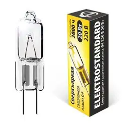 Лампа галогенная 20Вт G4 220В 2700К 210Лм Elektrostandard