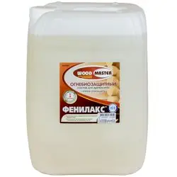Огнебиозащита Wood Master Фенилакс 25 кг 1-2 гр. огнезащиты (золотисто-коричневый цвет) всесезонная (до -15°С)