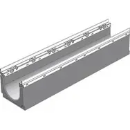 Лоток водоотводный GIDROLICA BGU-Z DN150 E600 с оцинкованной насадкой № 10-0, 1000*213*265 мм арт.14672