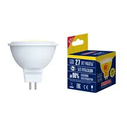 Лампа светодиодная 10Вт G5.3 (JCDR) 220В 3000К 800Лм (теплый белый) Volpe Norma