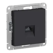 Механизм розетки компьютерной 1-местной СП AtlasDesign RJ45 карбон Systeme Electric ATN001083