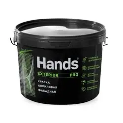 Краска ВД фасадная супербелая Hands ФАСАД ПРО (EXTERIOR PRO) 14кг