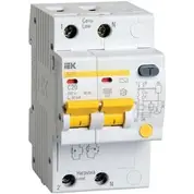 Выключатель автоматический диф. тока 2п АД-12 20А 4.5кА х-ка C IEK MAD10-2-020-C-030