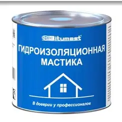 Мастика BITUMAST гидроизоляционная 2л. РАСХОД от 0.5 кг/м.кв