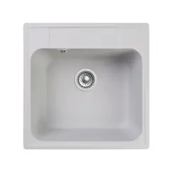 Мойка композитная GRANFEST Quarz 48 480*480мм серый + сифон