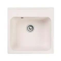 Мойка композитная GRANFEST Quarz 48 480*480мм белый + сифон