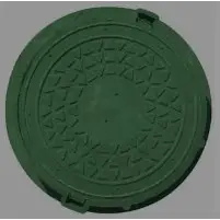 Люк полимернопесчаный легкий (усиленный), зелёный