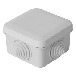 Коробка разветвительная 70*70*40мм, 4 ввода, IP55, светло-серая, Stekker EBX10-34-55 (GE41236)