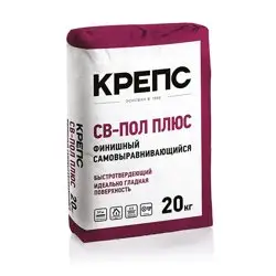 Наливной пол КРЕПС СВ-ПОЛ ПЛЮС самовыравнивающийся 20 кг