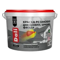 Краска ВД резиновая фасадная DALI красная, 12 кг ( Т-ра перевозки не ниже +5град)